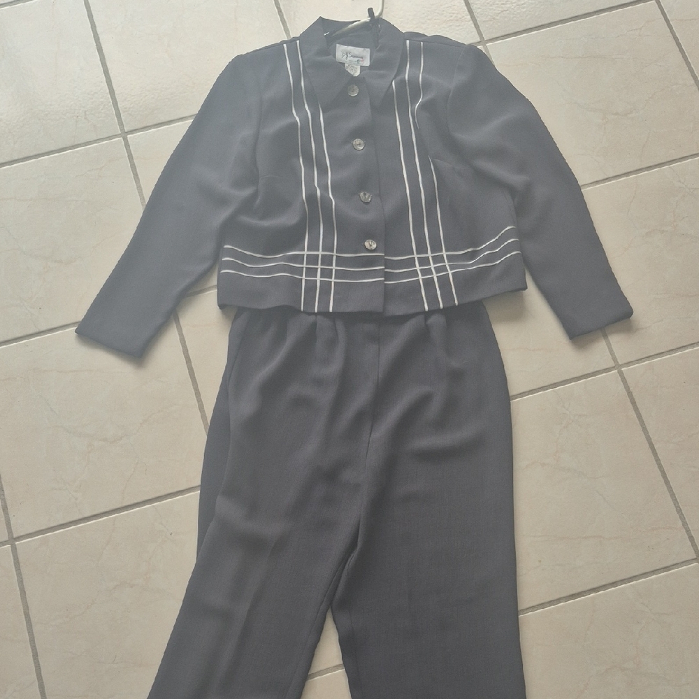 Elegant Gray Women's Straight Leg Pants & Jumpsuit
